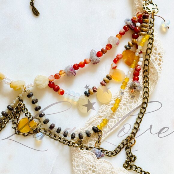 FREE PEOPLE x Ariana Ost Semi Precious Stone Body Chain - EXCLUSIVE! - Picture 2 of 5